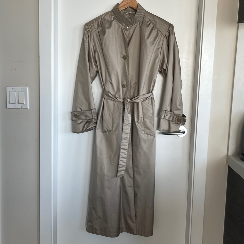 Metallic Beige Trench Coat size medium